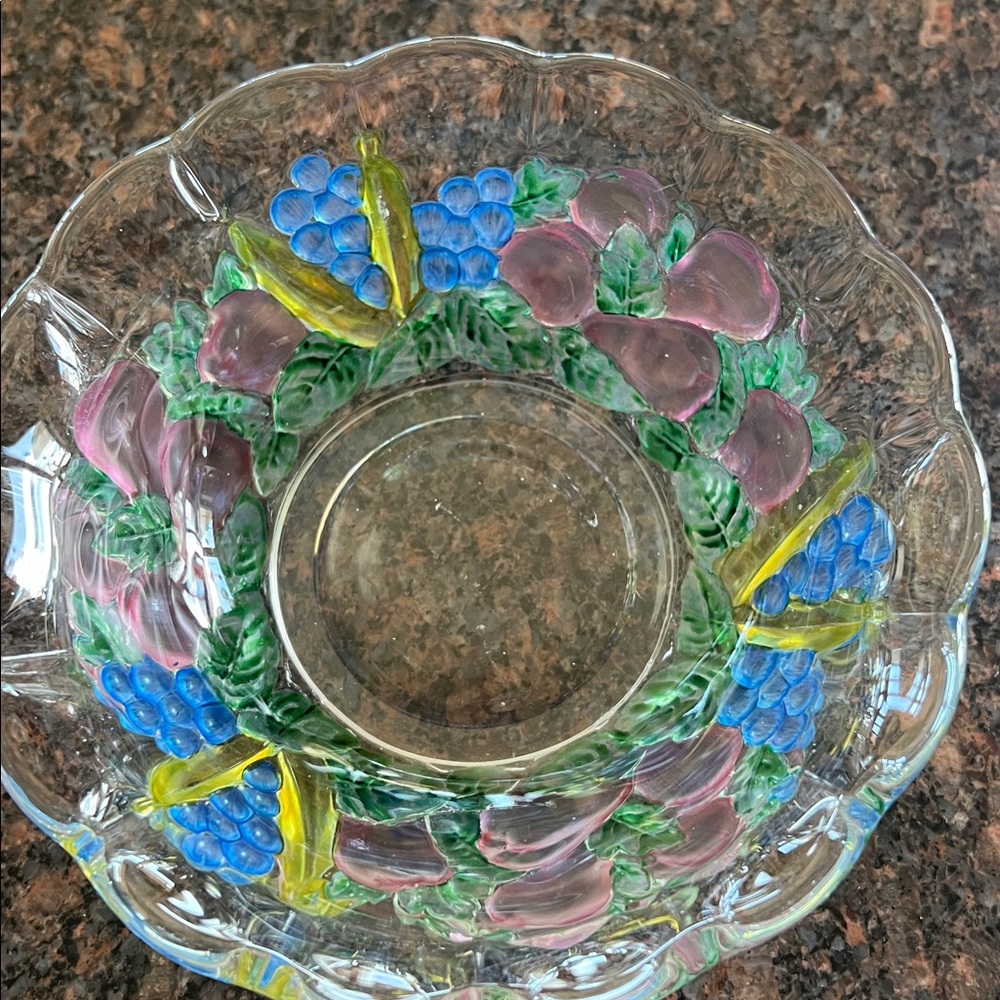 Set of Three Decorative Glass Plates vintage - Picture 4 of 4